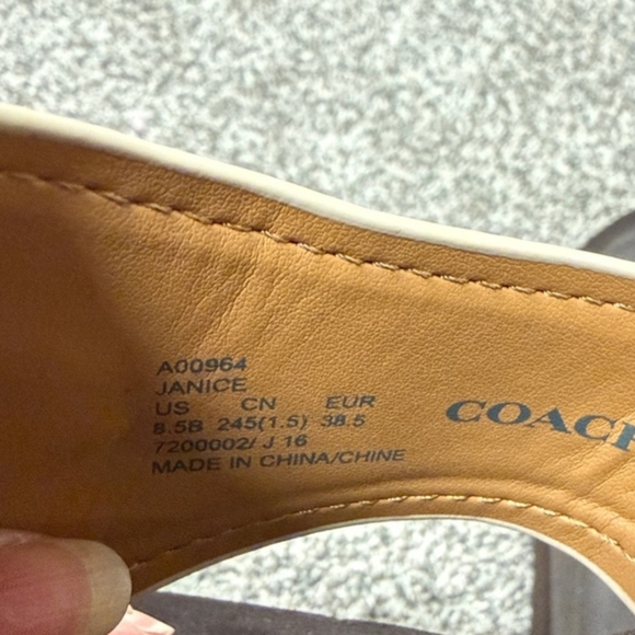 Coach Janice Wedge Sandals Sz 8.5 - Picture 5 of 6